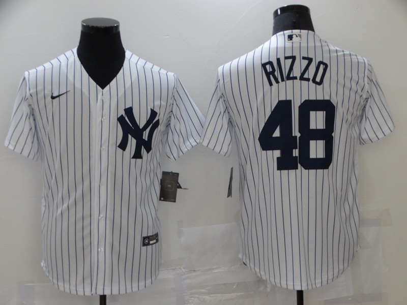 Men's New York Yankees Anthony Rizzo #48 White Baseball Jersey